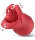 Aiersha Tentación de Miel: Vibrador Licking 360° Rojo para Placer
