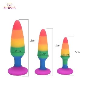 Colorful-Anal-Plug-Silicone-with-Suction-Cup