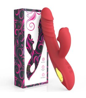 Dildo Telescópico Estimulador de Clítoris y Succión Vaginal