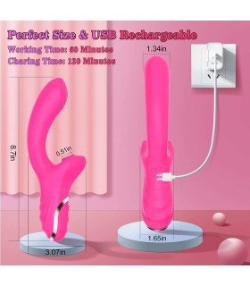 Aiersha Sucking Stick Vibrator - The Quiet Dual-Action Toy in Rose-red