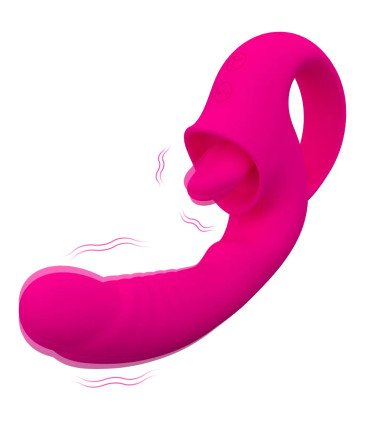 Vibrador Estimulador de Punto G con Lengüeta Clitoriana