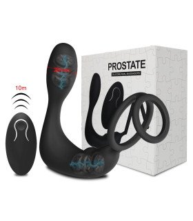 "Dual Pleasure: Vibrating Anal Plug with Cock Ring for Ultimate Stimulation"