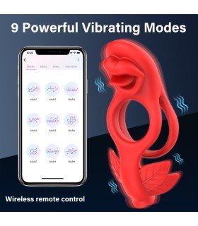 Aiersha Entrenador de Pene Pro - Dispositivo de Resistencia Controlado por App rojo