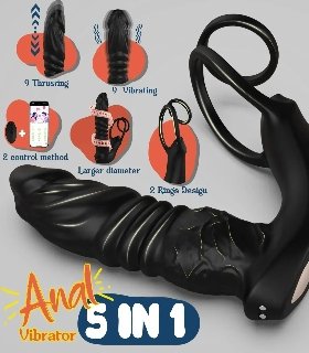 kf-S5c1a15a565c944d380e16407cd1fff85p-Thrusting-Dildo-Vibrator-for-Men-Prostate-Massager-Anal-Vibrators-APP-remote-control-5in1-